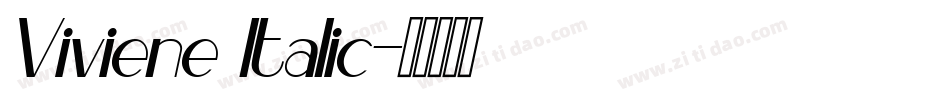 Viviene Italic字体转换